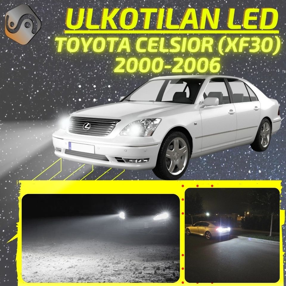 TOYOTA CELSIOR (XF30) 2000-2006 Kirkkaat Ulkoiset LED Valot ; Ajovalot ja Muut