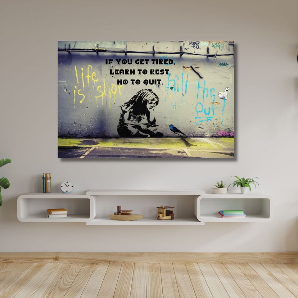 Uusi "If You Get Tired" Canvas Taulu