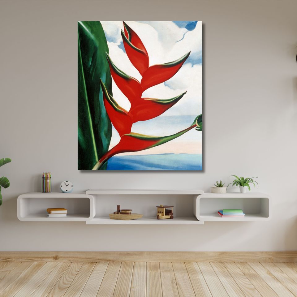 Uusi "Georgia O'Keeffe Flower" Canvas Taulu