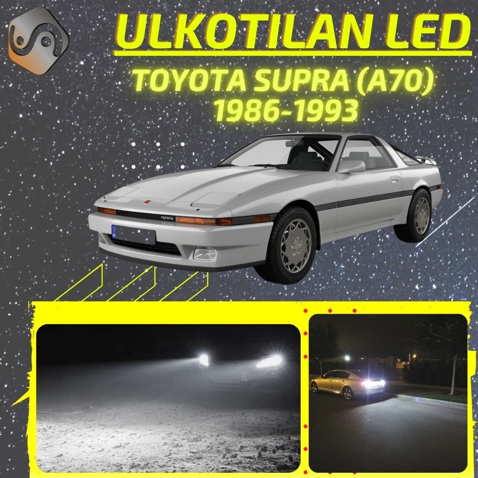 TOYOTA SUPRA (A70) 1986-1993 Kirkkaat LED Valot ; Ajovalot ja Muut