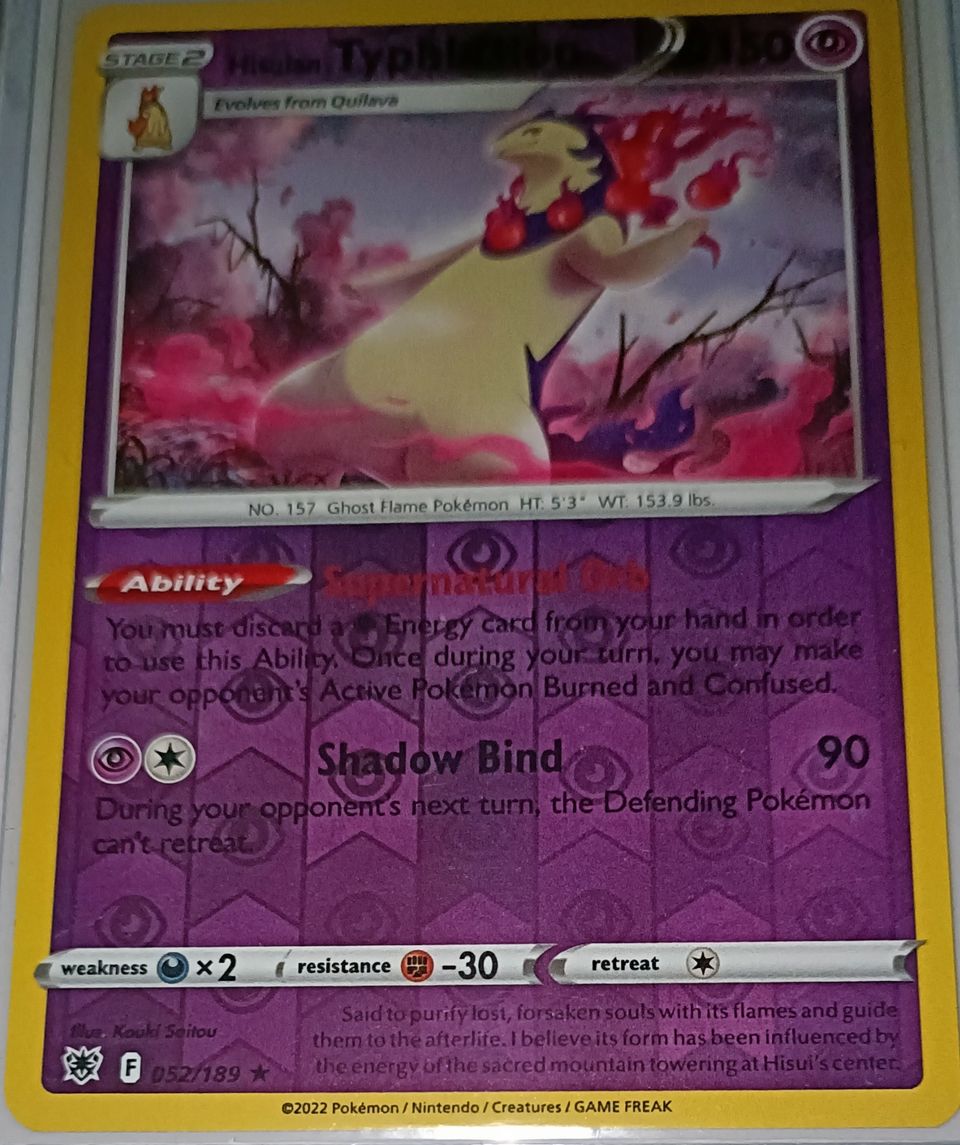 Hisuian typhlosion reverse holo