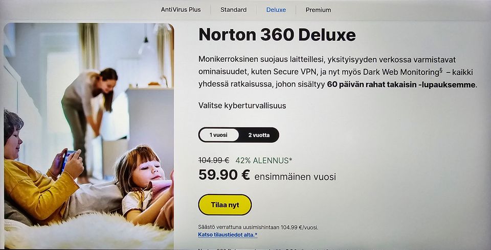 Norton 360 Deluxe virustentorjunta 12kk