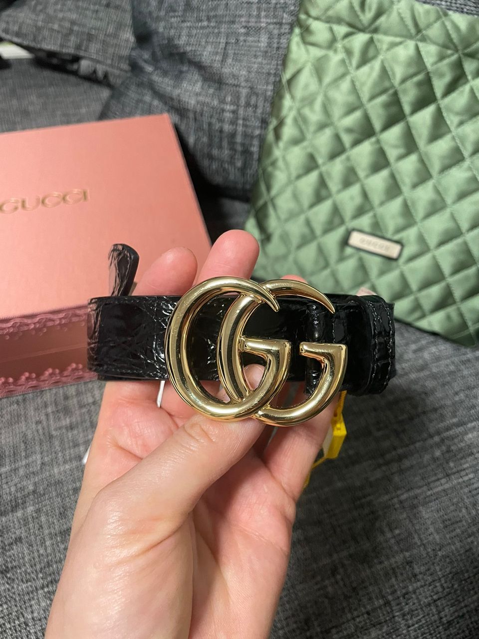 Gucci GG Marmont cayman belt