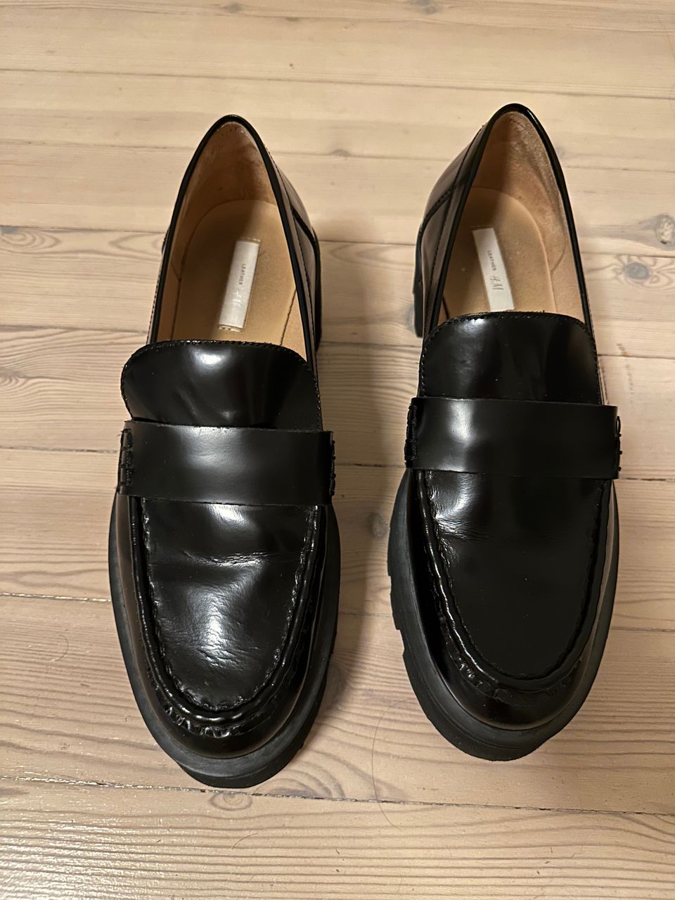 H&M loaferit nahkaa 39