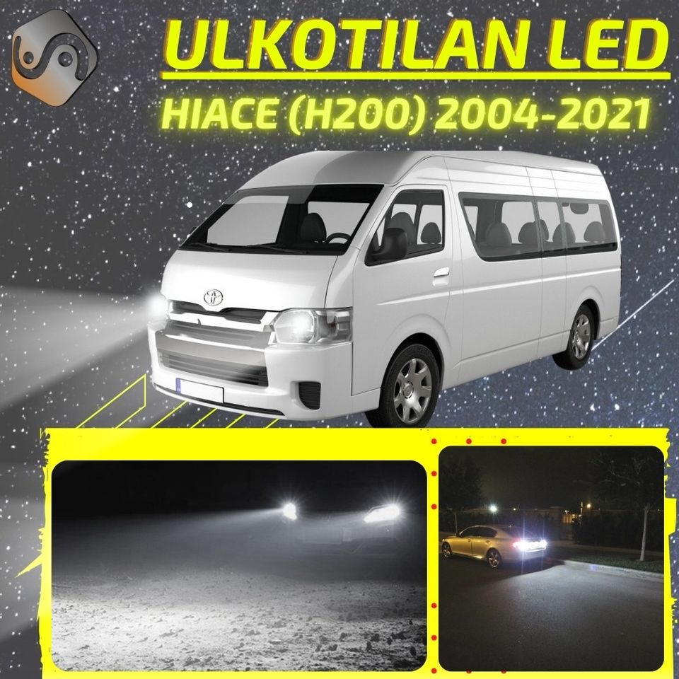 TOYOTA HIACE (H200) 2004-2021 Kirkkaat LED Valot ; Ajovalot ja Muut