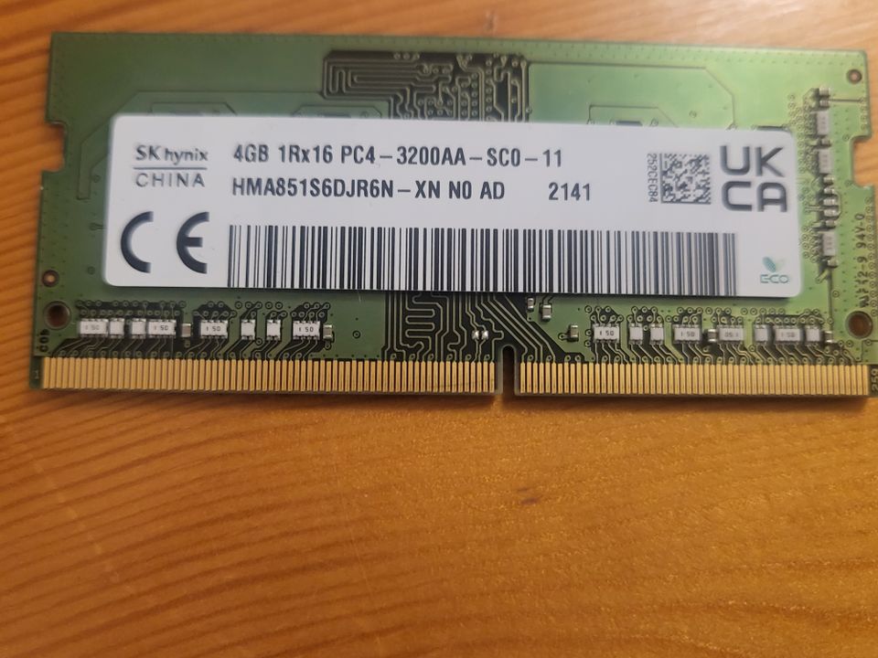 DDR4 SODIM 4GB 3200MHz muistikampa