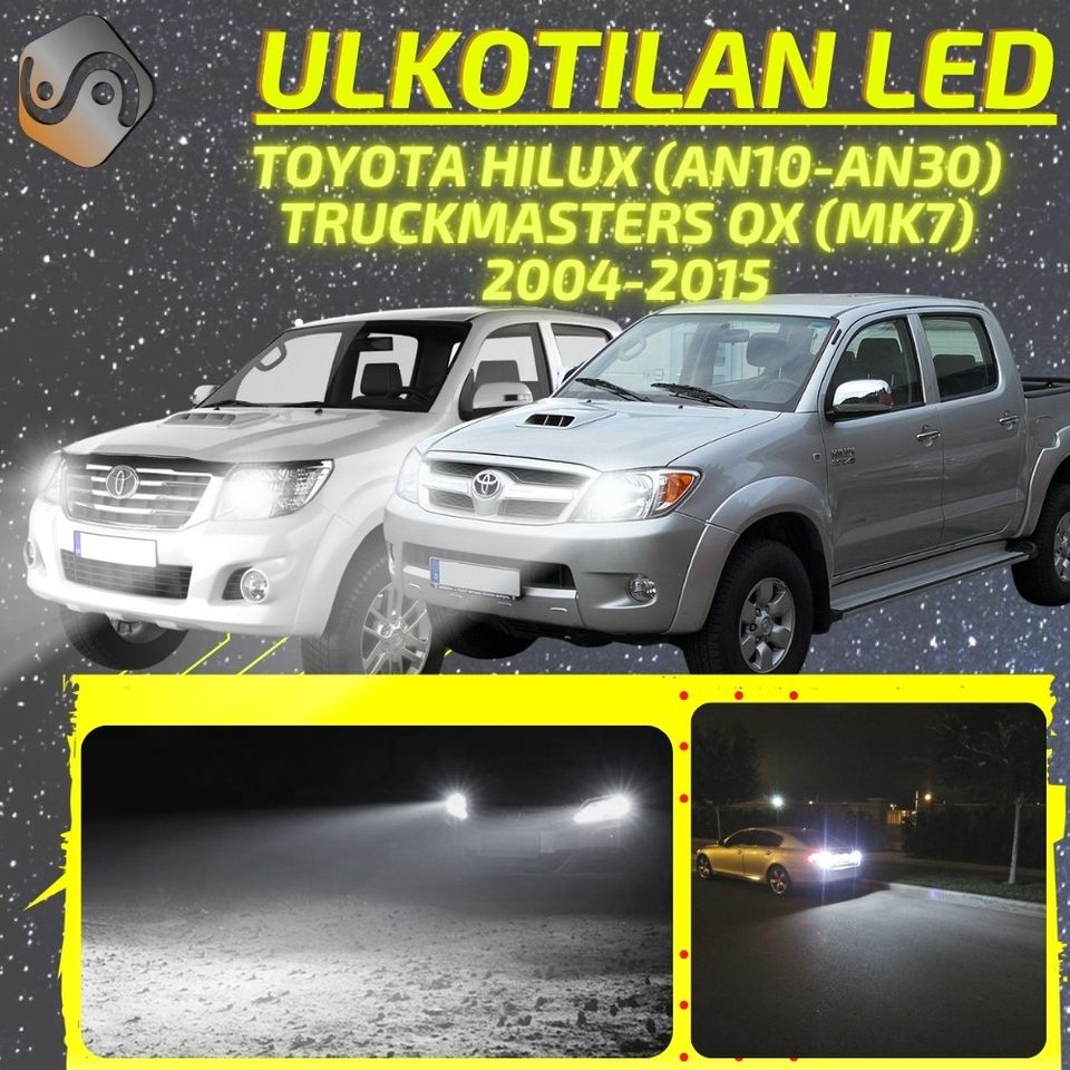 TOYOTA HILUX (AN10-AN30) 2004-2015 Kirkkaat LED Valot ; Ajovalot ja Muut