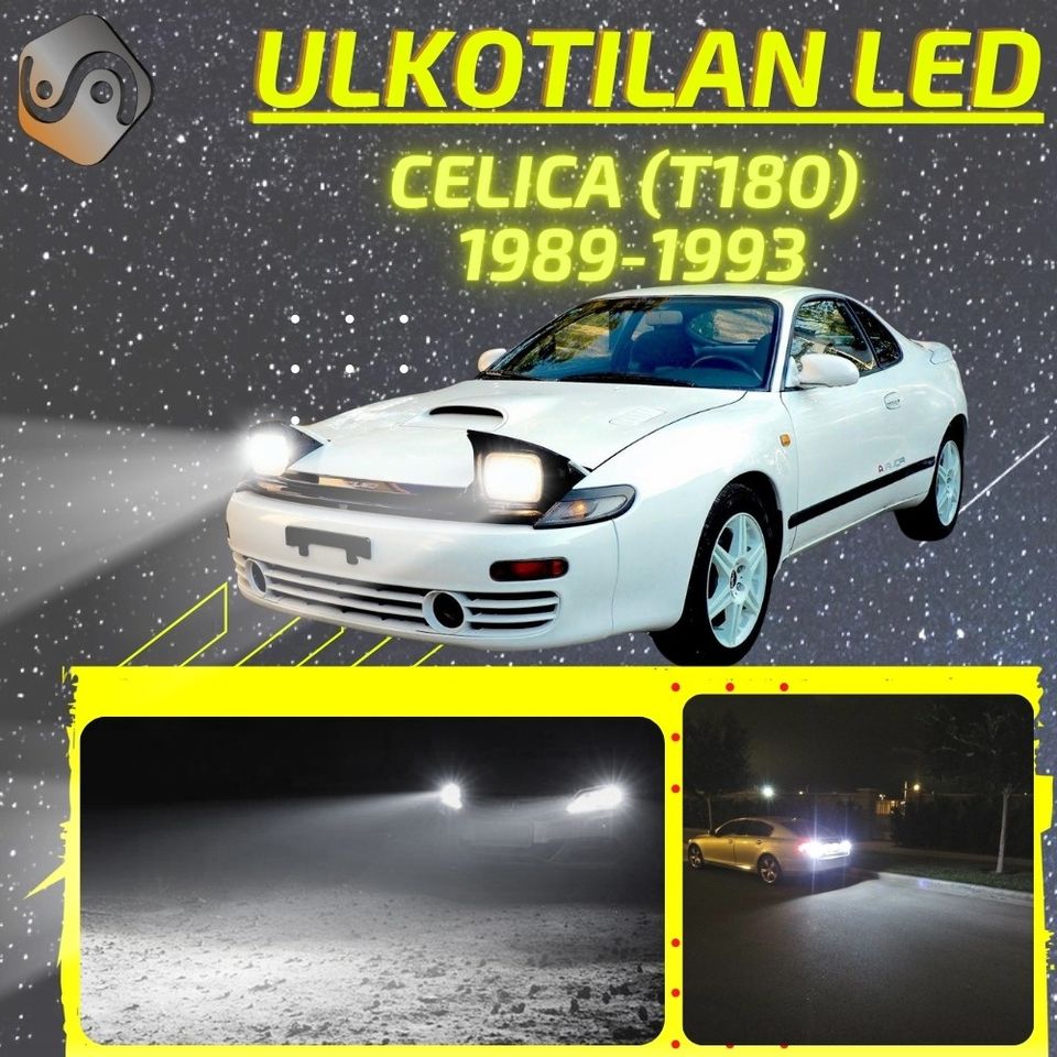 TOYOTA CELICA (T180) 1989-1993 Kirkkaat LED Valot ; Ajovalot ja Muut