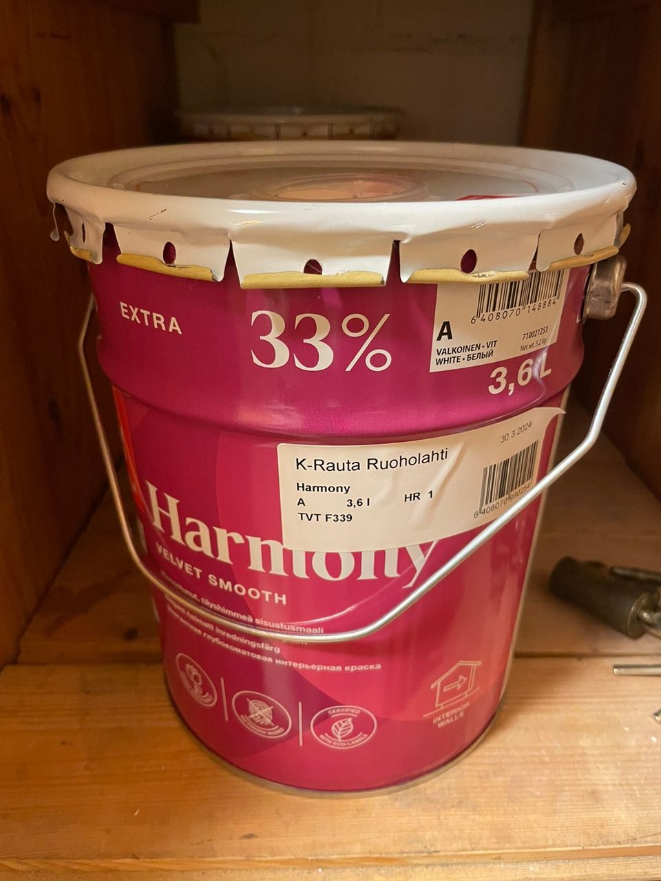 Harmony sisustusmaali 3,6l A täyshimmeä, sävy: Tutu eli F339