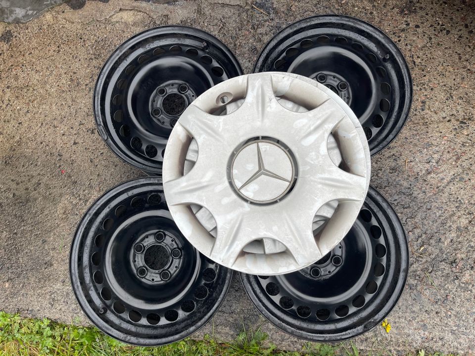 Mercedes-Benz vanteet 16" + MB alkuperäiset pölykapselit