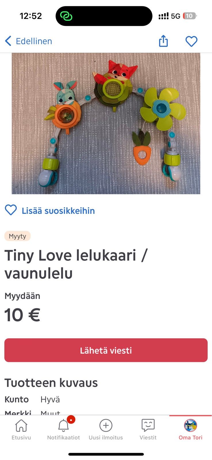 Tiny Love lelukaari / vaunulelu