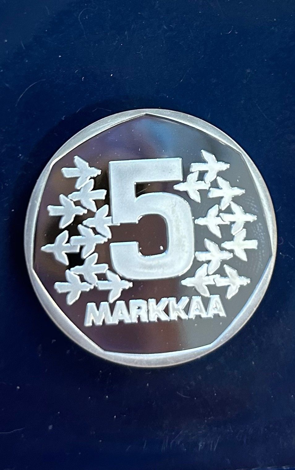 Hopeakolikko 5 markkaa 1973