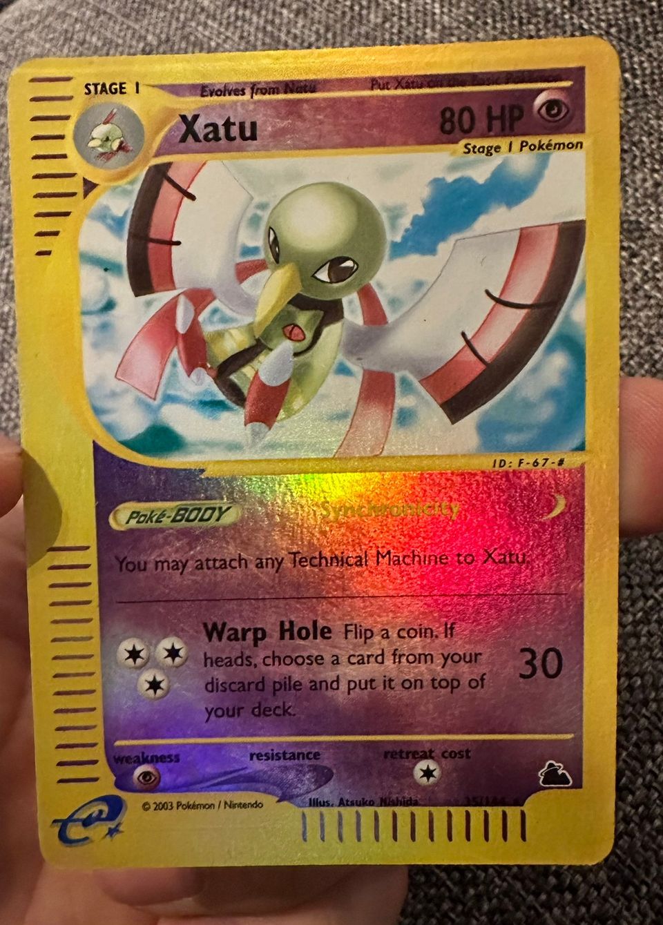 Pokemon Xatu reverse holo skyridge