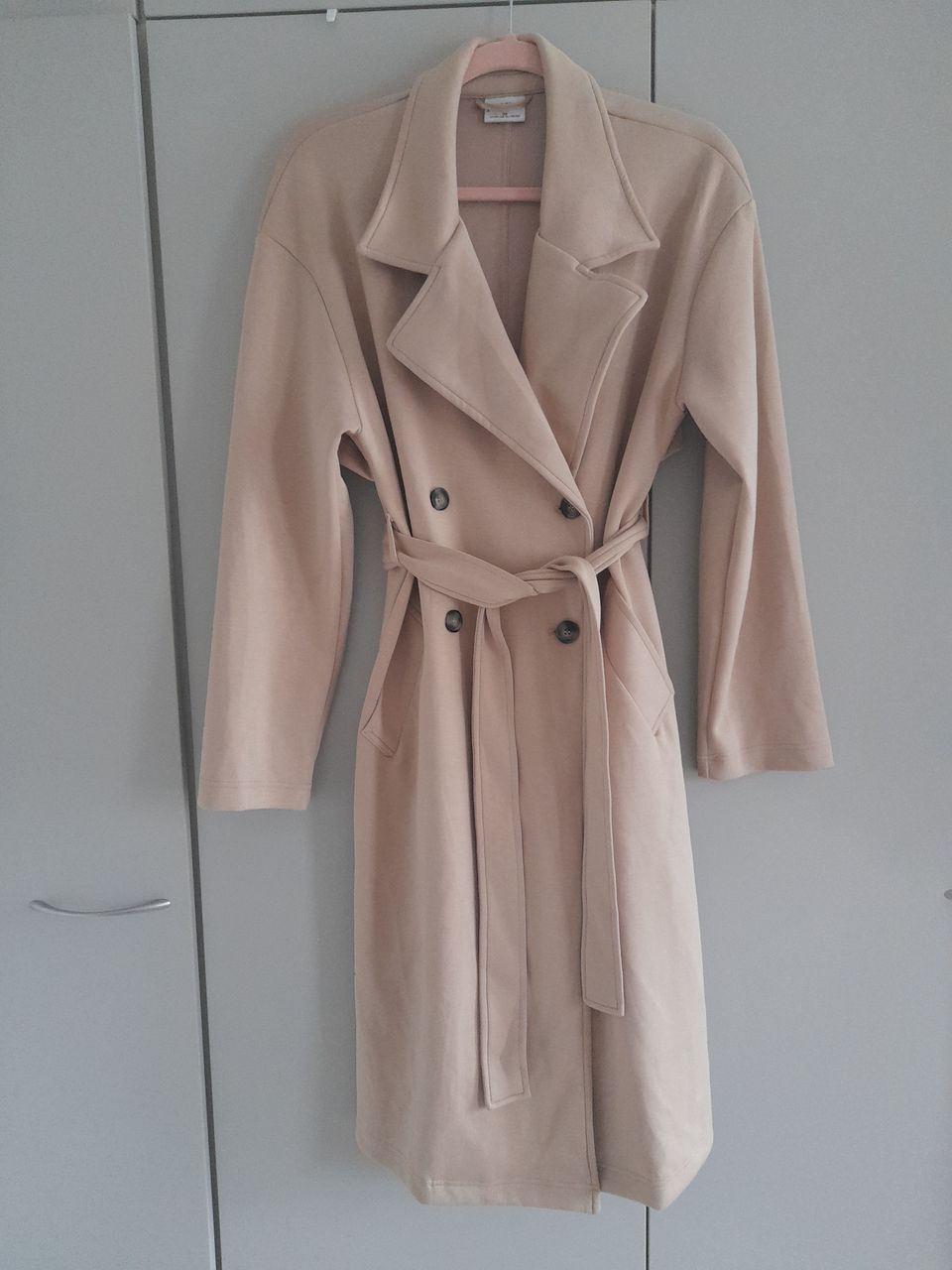 Beige trenssitakki 38