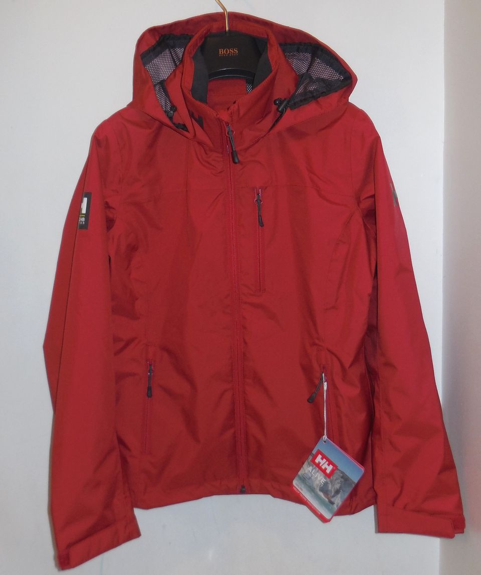 Helly Hansen Crew Hooded Jacket tummanpunainen XS (34)