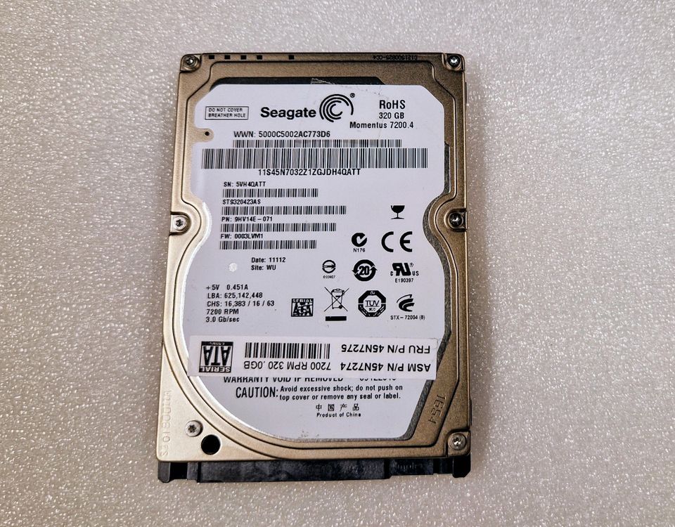 Seagate 2.5" 320gb kovalevy