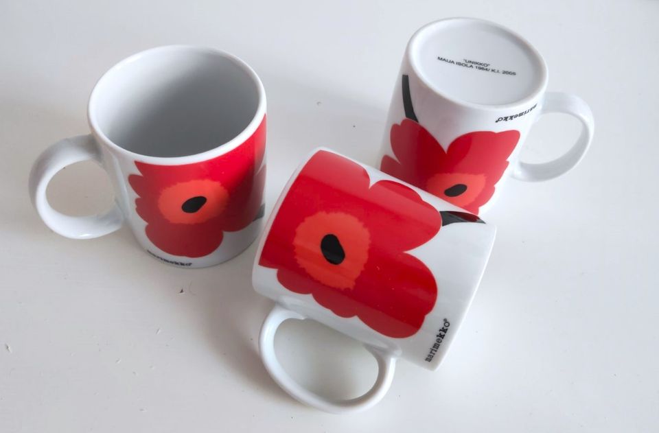 Marimekko UNIKKO mukit, 3kpl