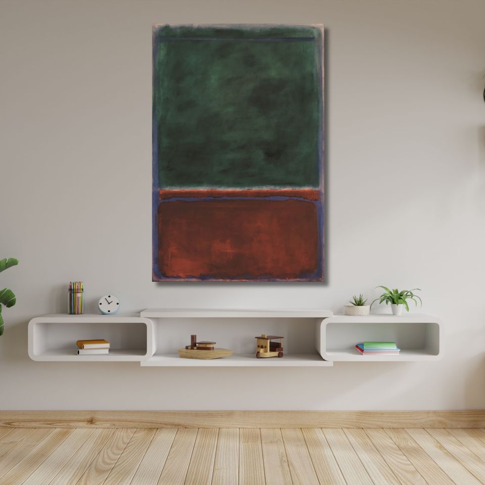 Uusi "Dark Green and Brown Rothko" Canvas Taulu