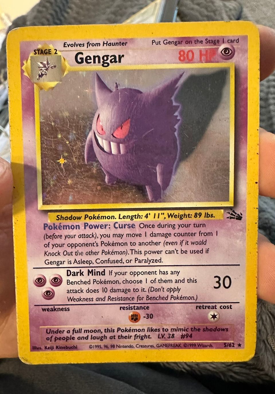 Pokemon fossil Gengar