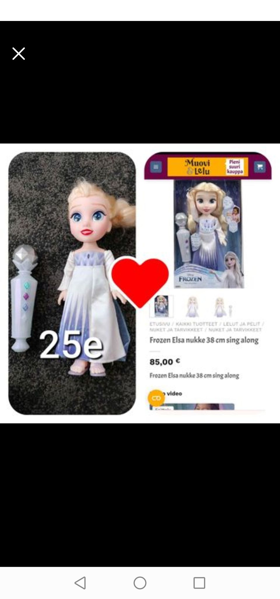 Froze Elsa 38cm sing along