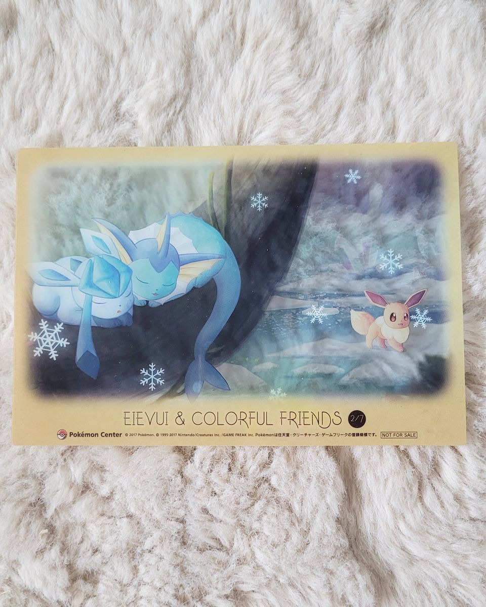 Glaceon, Vaporeon ja Eevee kortti