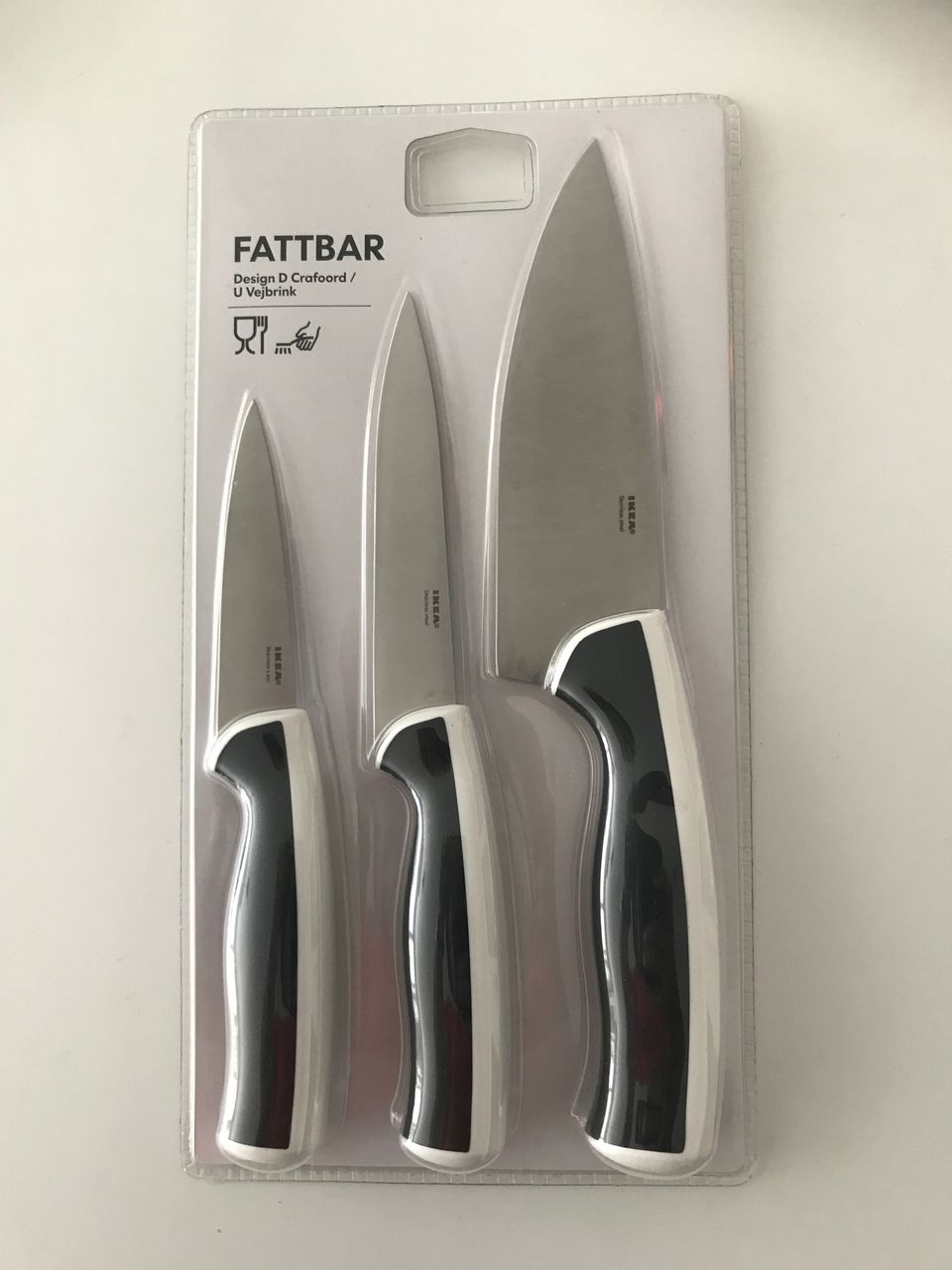 IKEA FATTBAR Veitsisarja, 3 osaa /3-piece knife set