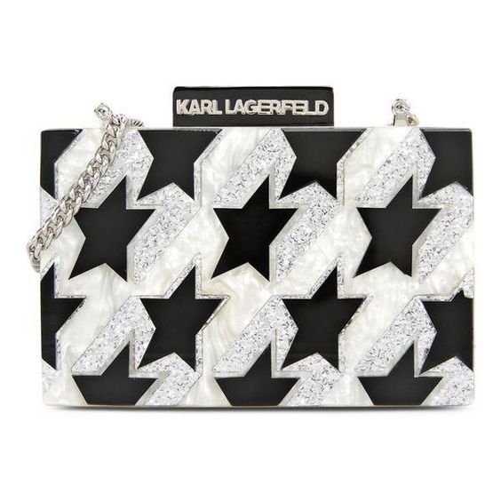 Karl Lagerfeld Startooth Minaudiere - juhlalaukku (uusi)