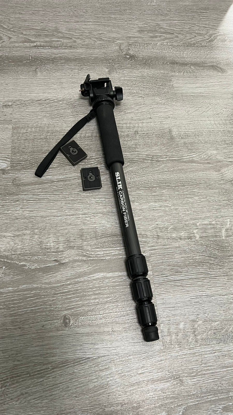 Slik Carbon Pod 381 Pro monopod + Manfrotto 234RC tilttipää