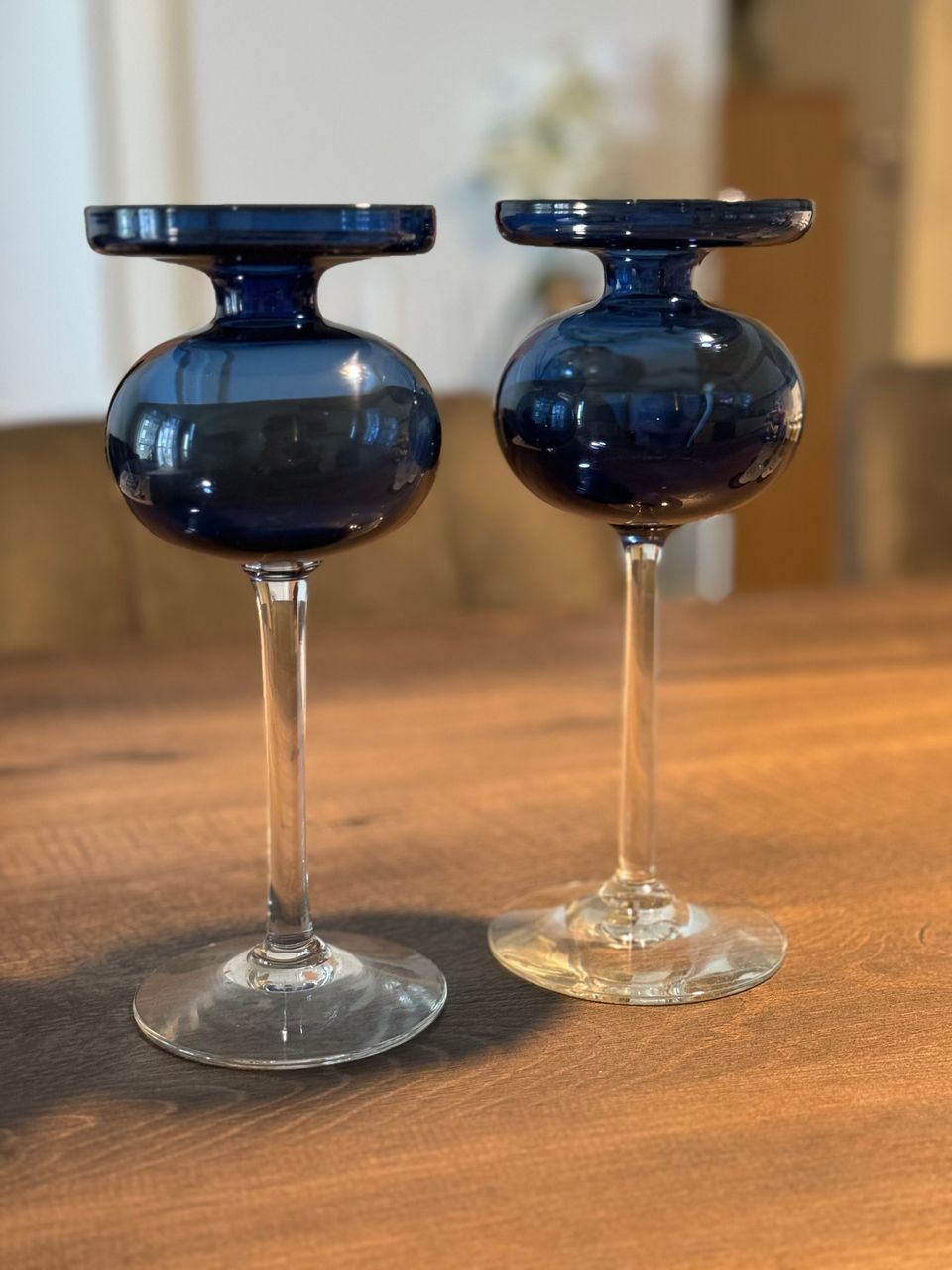 Iittala 2660 Kynttilänjalka sininen, Erkki Vesanto