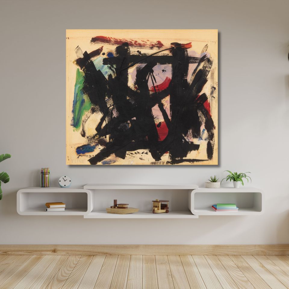 Uusi "Franz Kline Colorful" Canvas Taulu