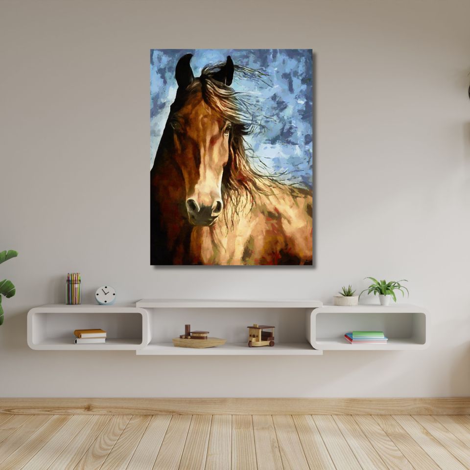 Uusi "Abstract Horse" Canvas Taulu