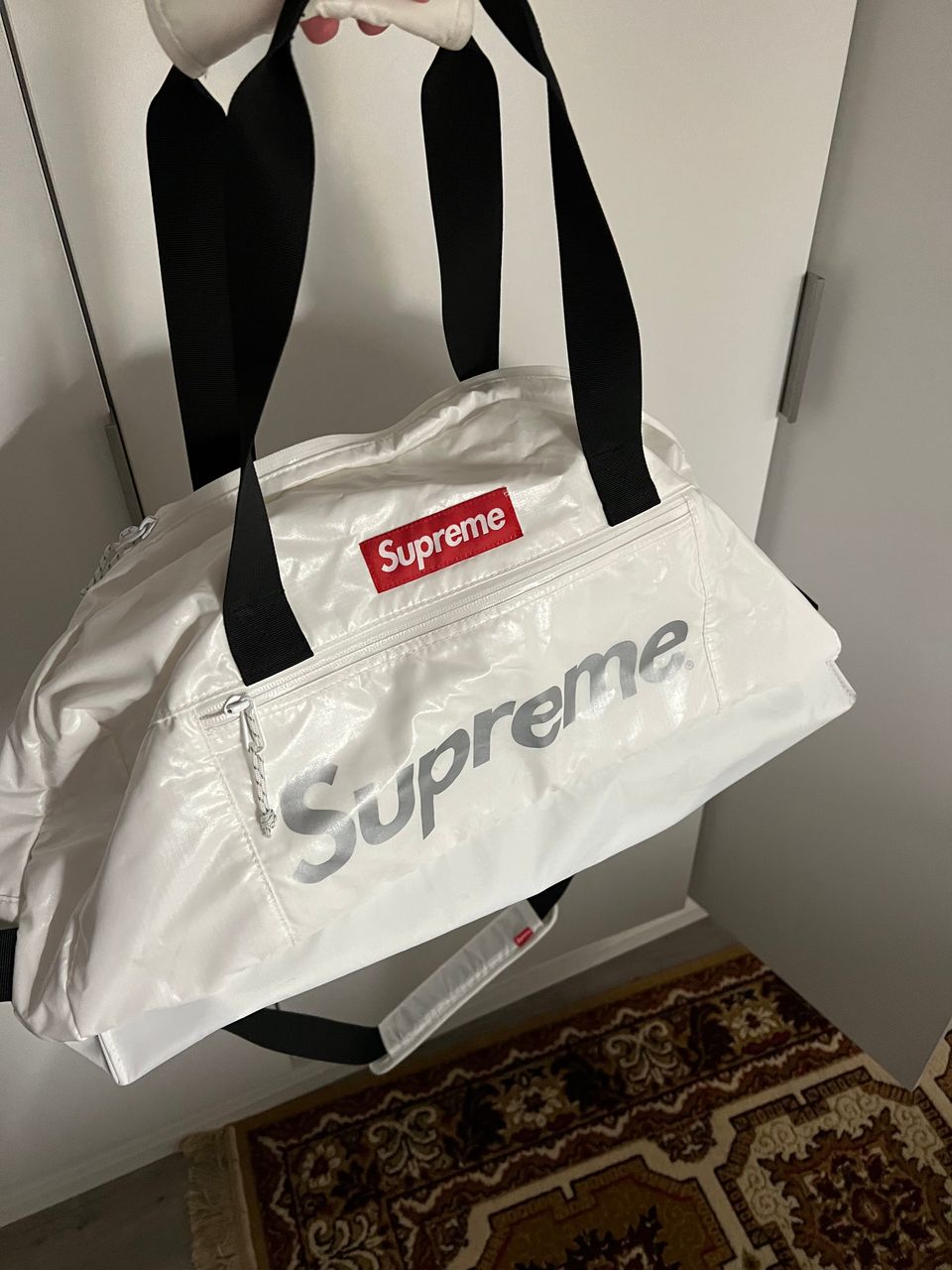 Supreme dufflebag FW17 valkoinen