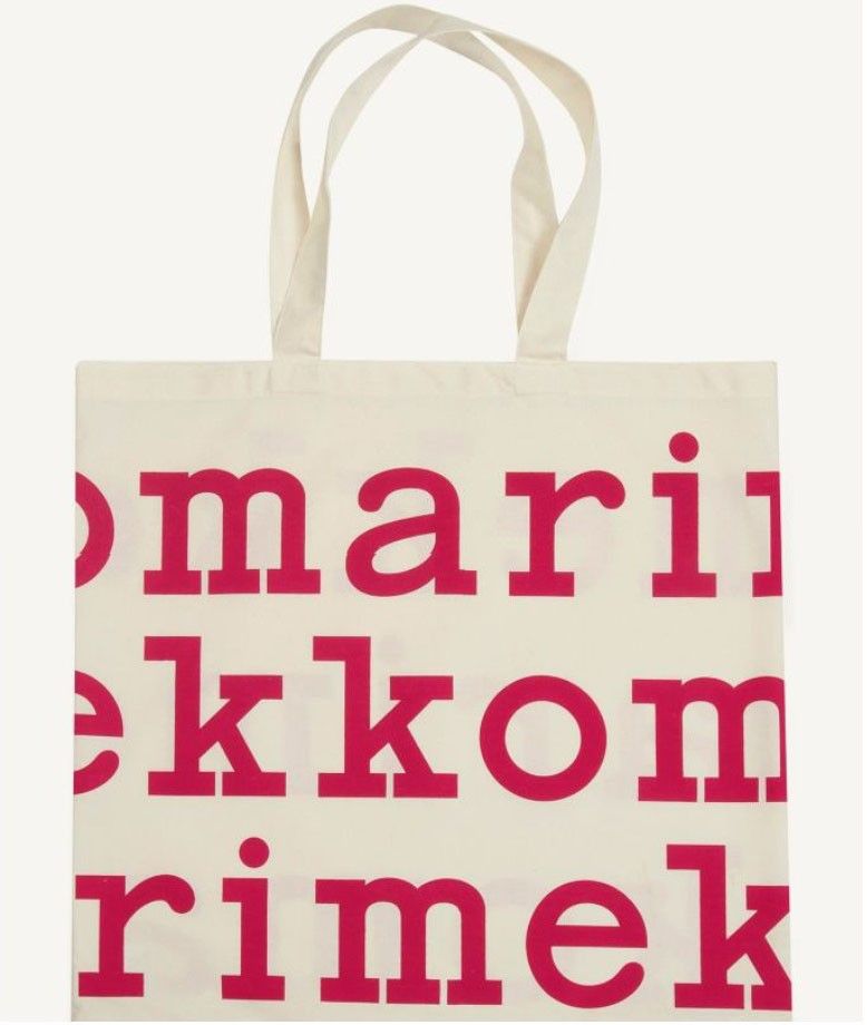 Marimekko uusi logokassi vaaleanpunainen