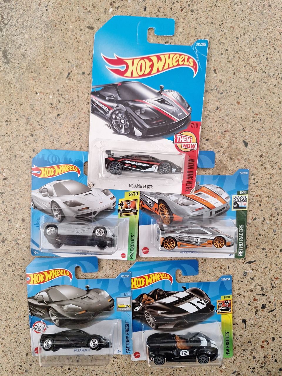 5x Hot Wheels McLaren