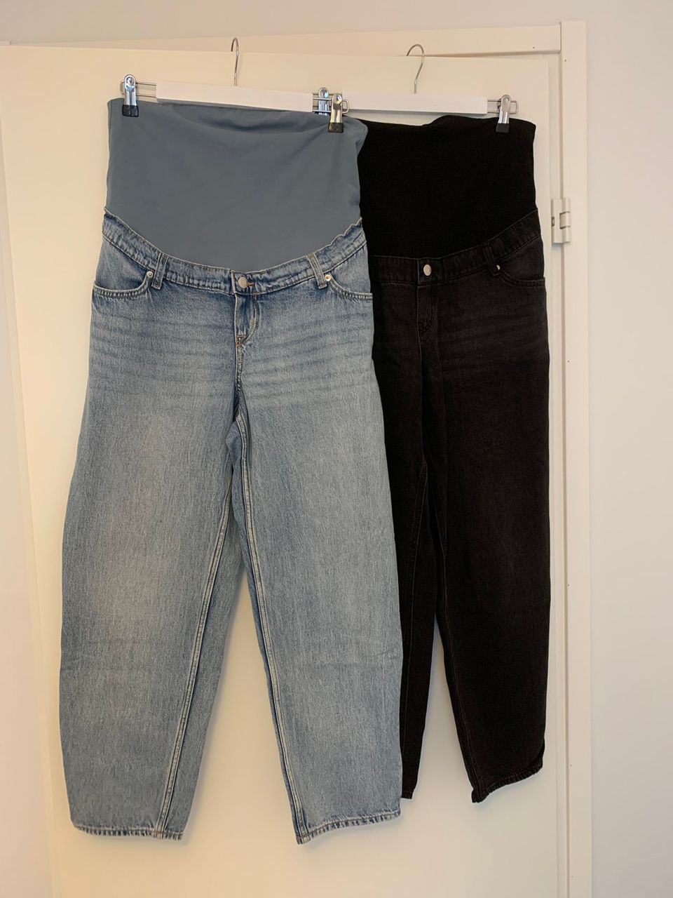 H&M MAMA Mom Loose Ankle Jeans x 2 (koko L)