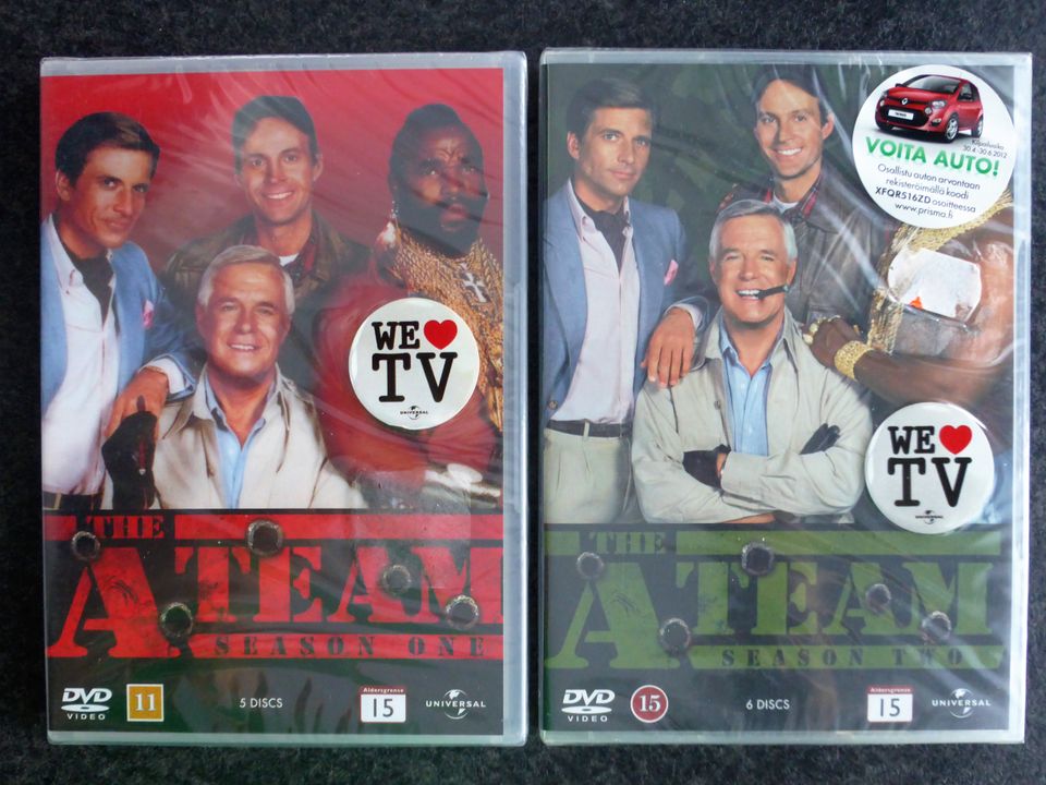 DVD:t The A-Team Season 1 ja Season 2 (sealed)