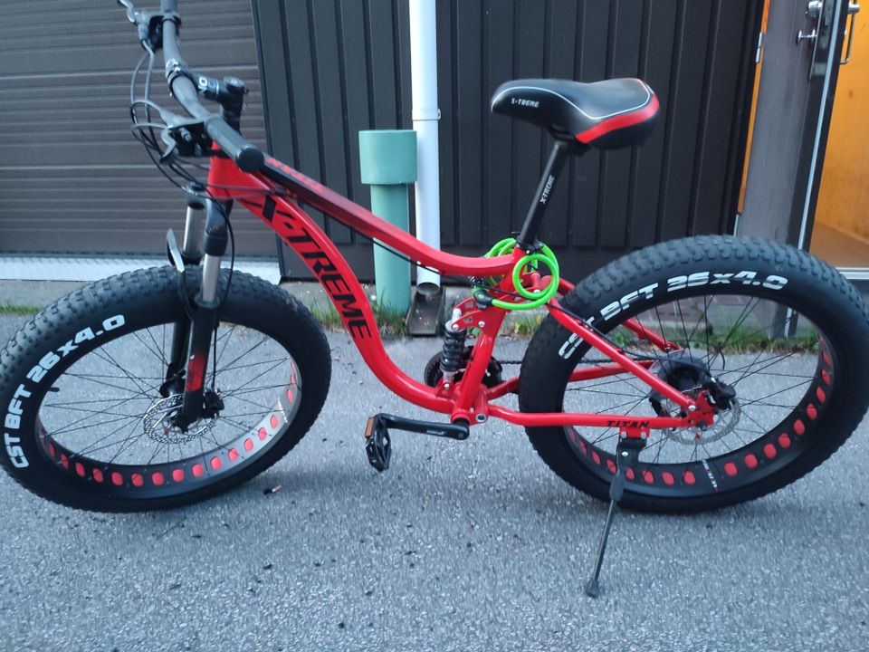 X-treme Titan täysjousitettu fatbike, ajettu 4km