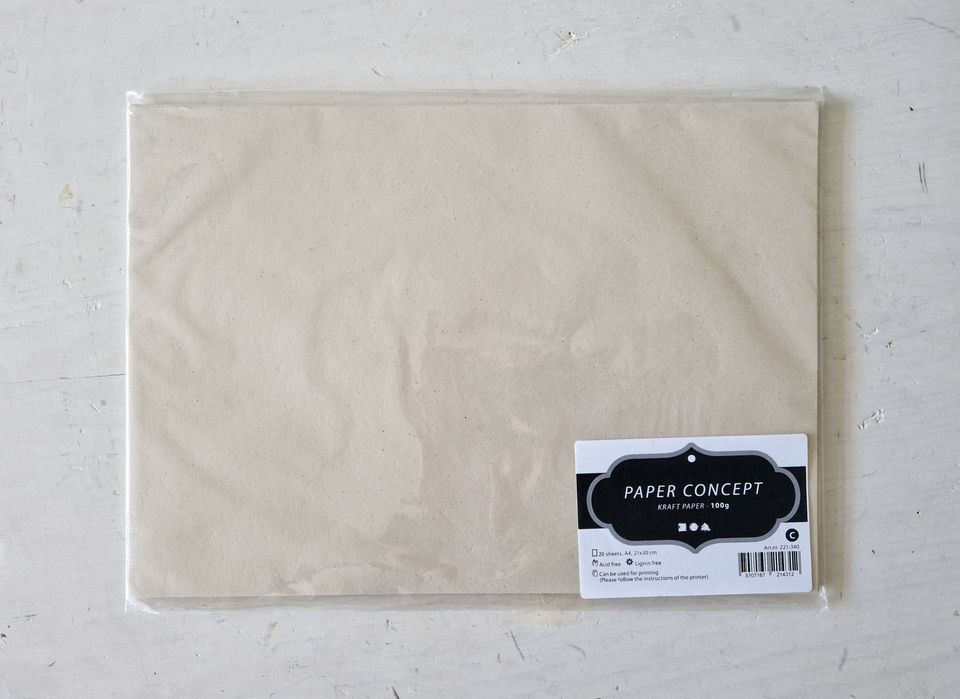 A4 Kraft askartelupaperia 100 g, 20 kpl