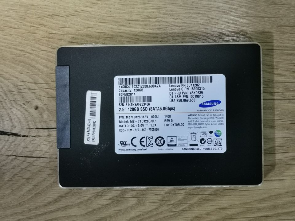 SSD-levy 128Gb Sata