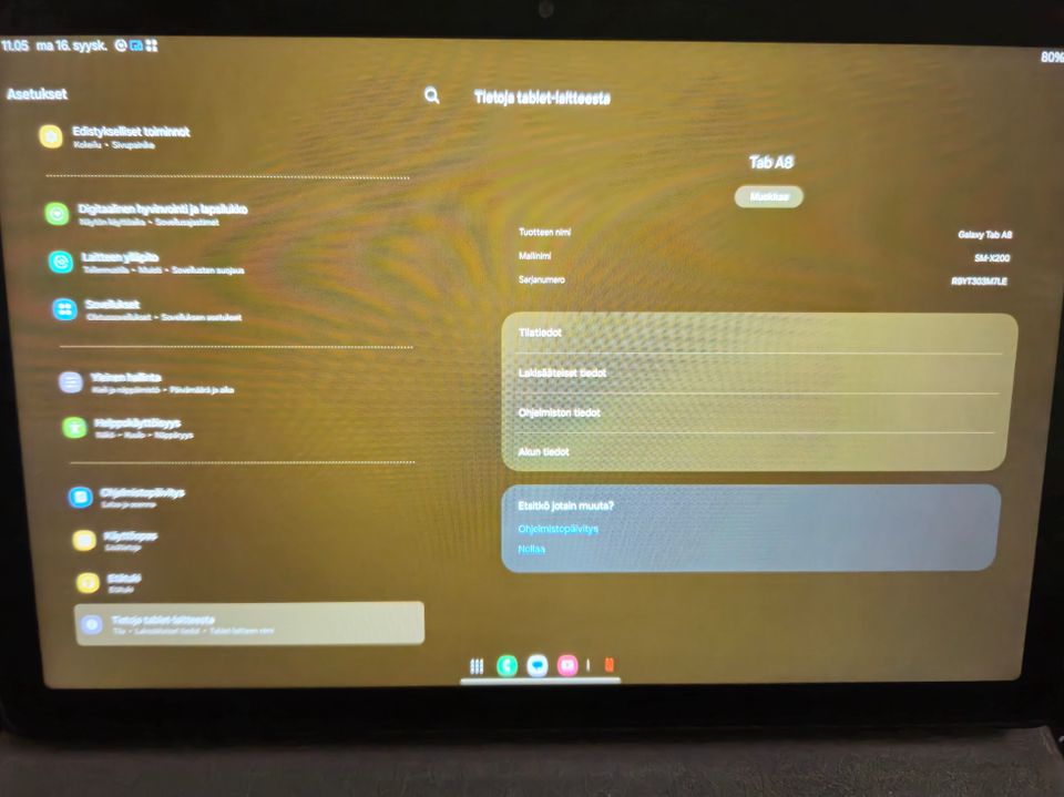 Samsung galaxy tab a8 TARJOUKSET OTETAAN VASTAAN