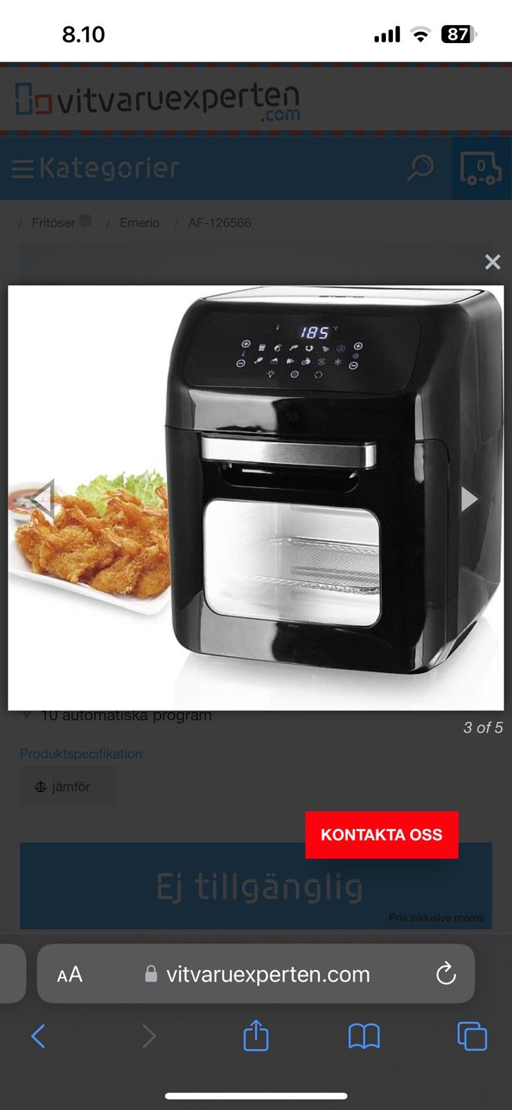 Emerio Friteerauskeitin / airfryer