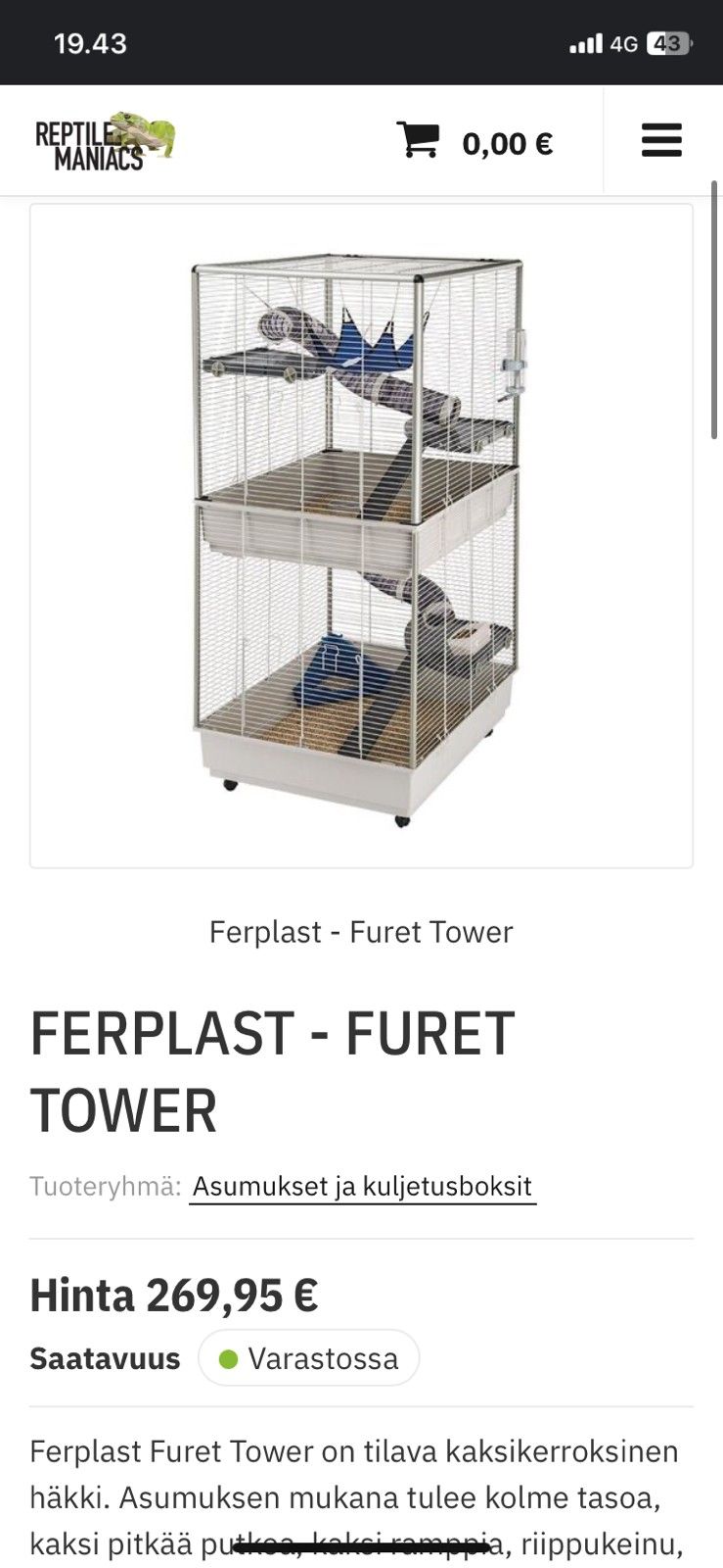 Ferplast Furet tower häkki