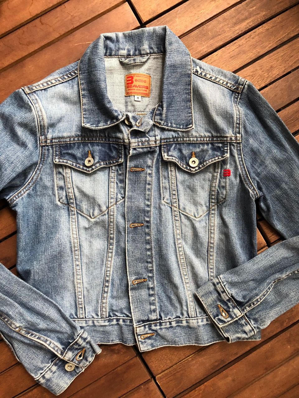 Beavers female denim jacket (m) / naisten farkkutakki