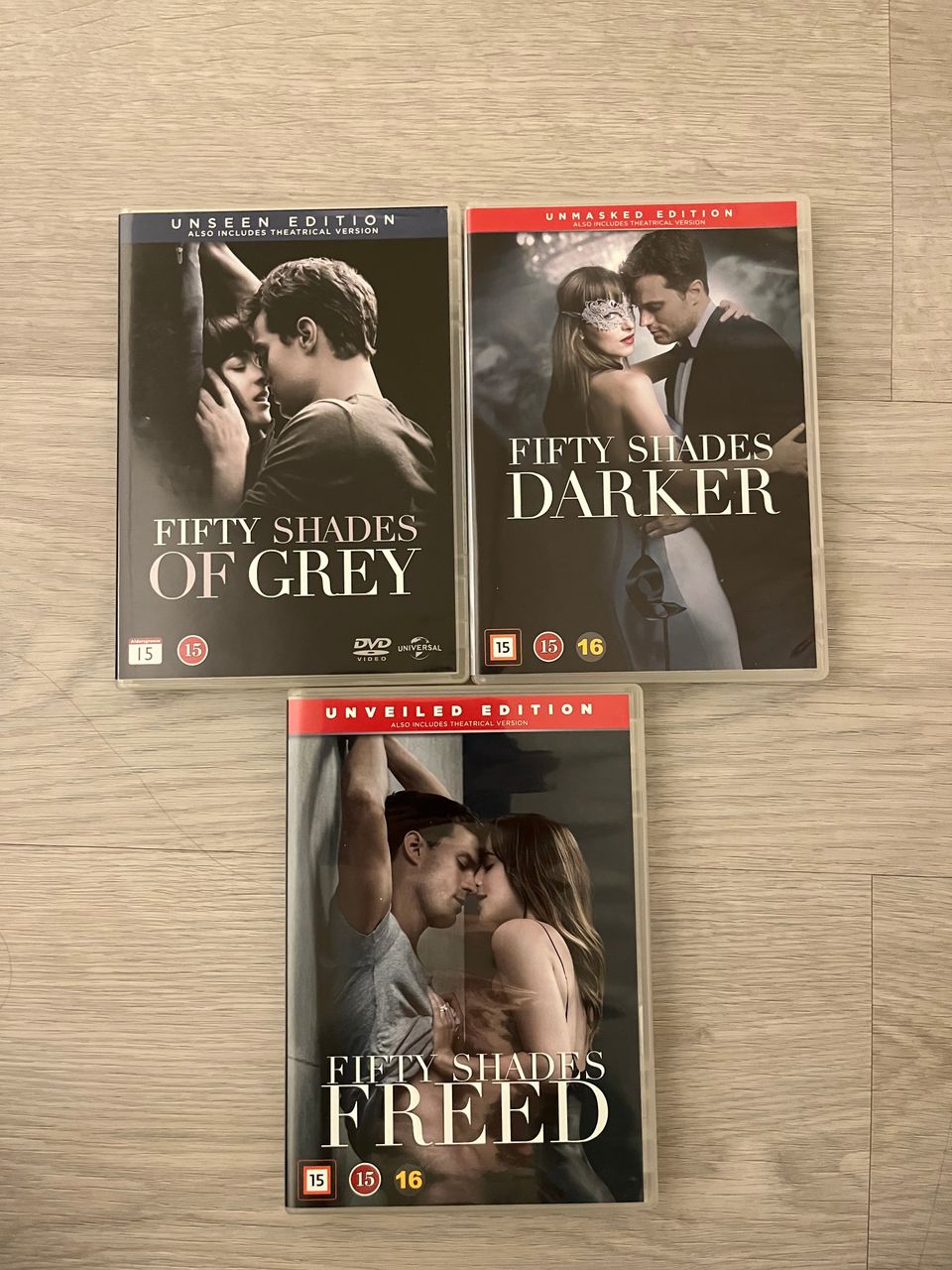 Fifty Shades of Gray Dvd kaikki kolme