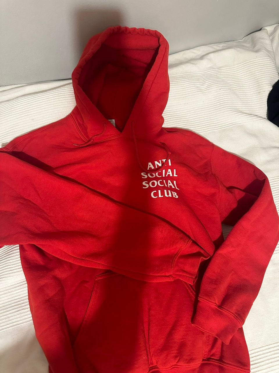 anti social club hoodie red