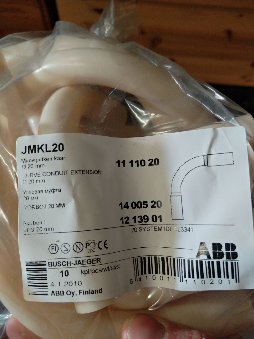 ABB 20mm sähköputken kaaria 40kpl