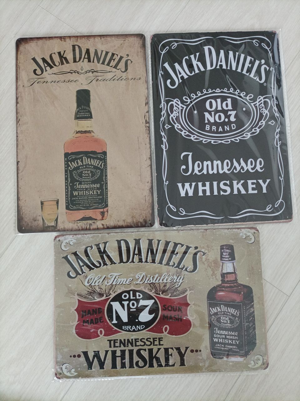 Jack Daniels peltikyltti 3kpl