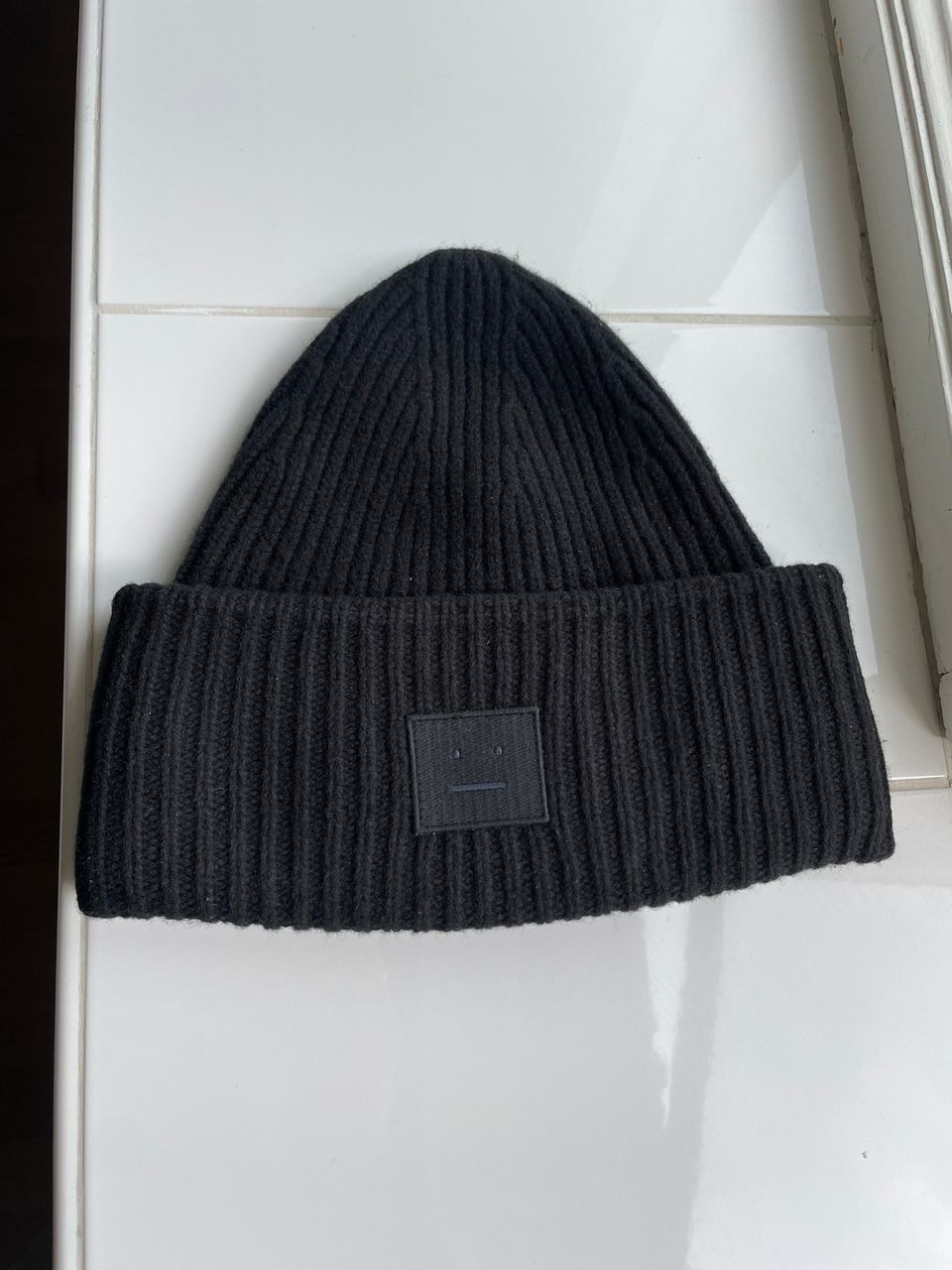 Acne Studios Large Face Logo Beanie