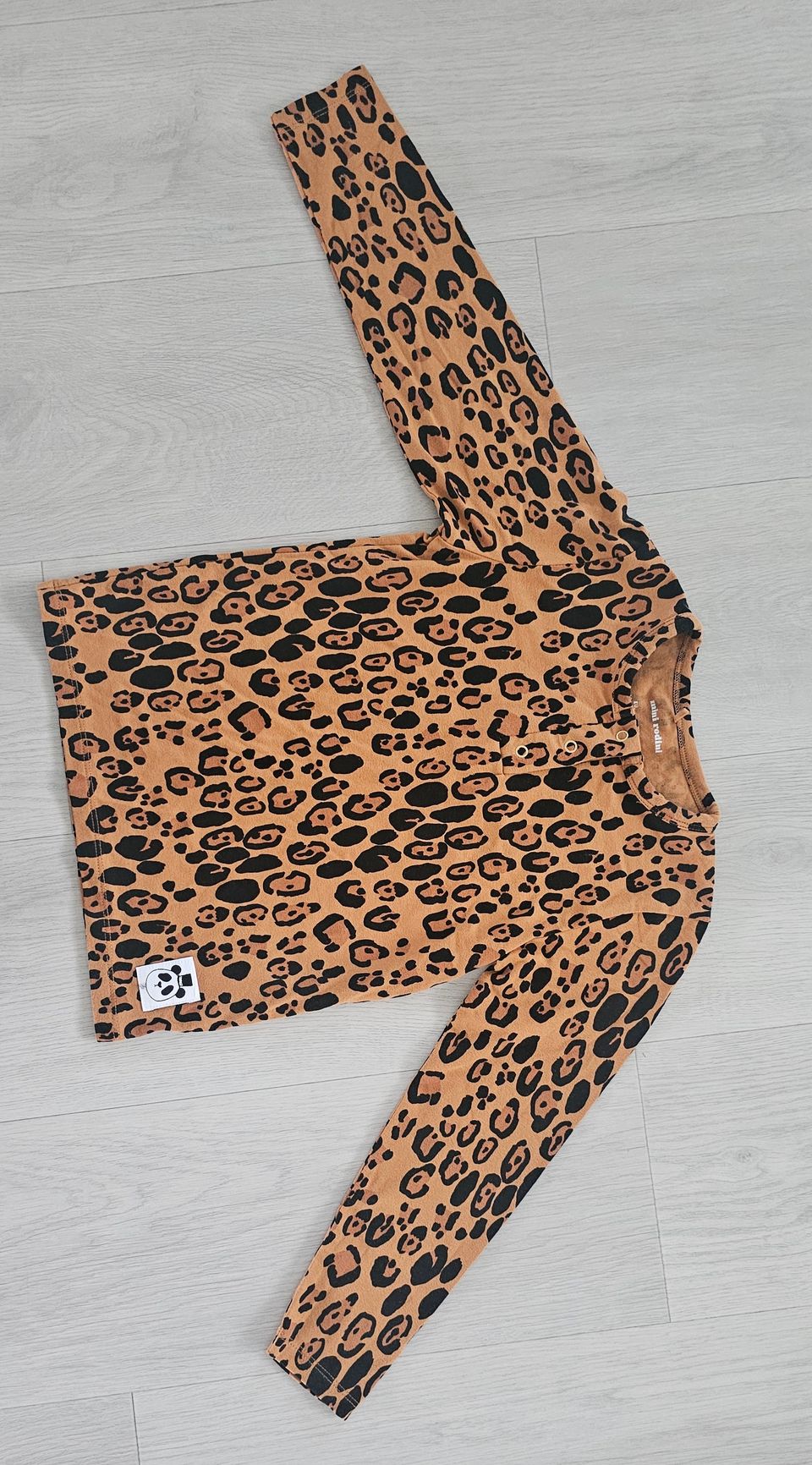 Mini Rodini Basic Leopard Grandpa pitkähihainen 104/110cm