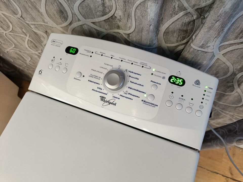 Whirlpool 5.5kg pesukone kuljetus/asennus